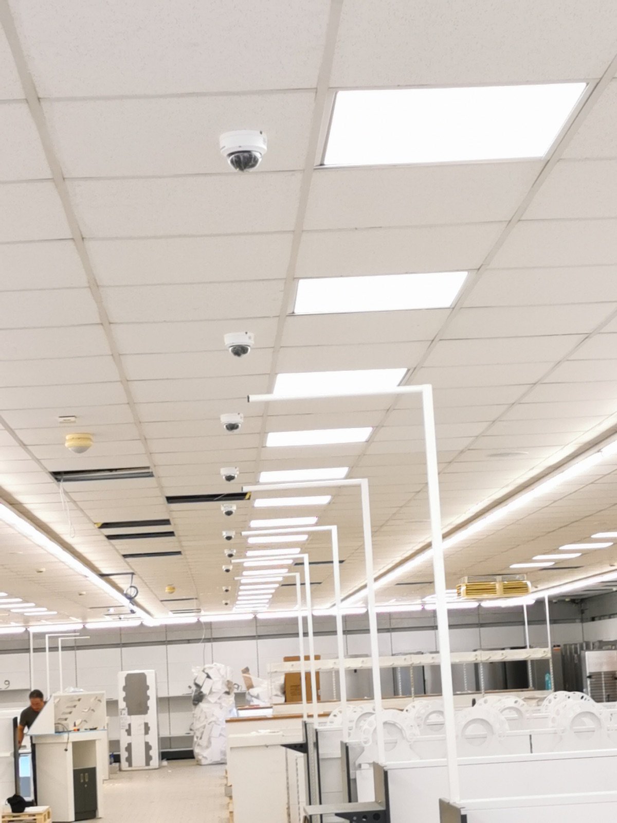 Camere instalate într-un spațiu de retail